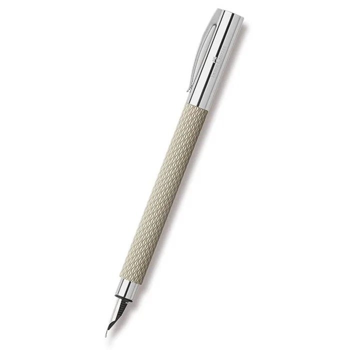 Główne zdjęcie produktu Plnicí pero Ambition OpArt, M, White Sand Faber-Castell 149620