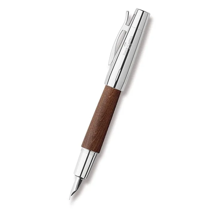 Główne zdjęcie produktu Plnicí pero e-motion Wood, M, hnědá Faber-Castell 148200