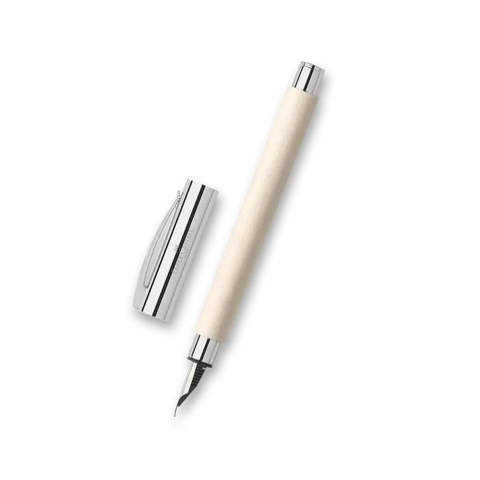 Główne zdjęcie produktu Plnicí pero Faber-Castell Ambition Precious Resin Cinematic White - hrot M