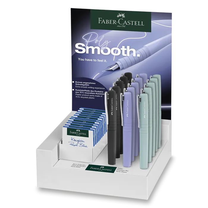 Główne zdjęcie produktu Plnicí pero Faber-Castell Poly Pen stojánek, 15 ks