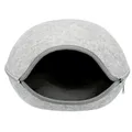 Następne zdjęcie produktu Filcowa jaskinia LUNA z zamkiem 40 x 24 x 46 cm jasnoszara