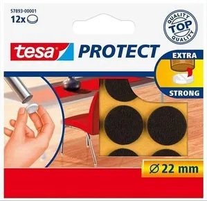 Filcowe podkładki samoprzylepne „Protect 57893”, brązowe, 22 mm, TESA