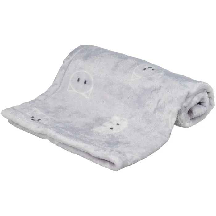 Główne zdjęcie produktu Plyšová deka MIMI, 70 x 50 cm, motiv kočičí hlavy, lila - LIMITOVANÁ NABÍDKA