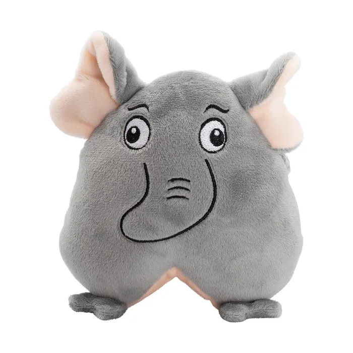 Główne zdjęcie produktu Plyšový 2D slon se zvukem, bavlněné lano, 16 cm, šedá, HipHop