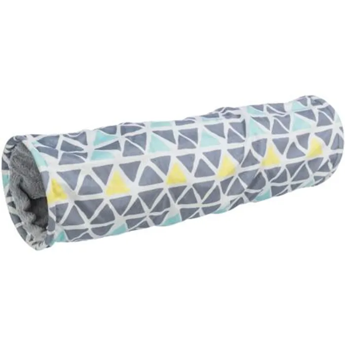 Główne zdjęcie produktu Plyšový hebký tunel pro hlodavce, o 19 × 70 cm, barevná/šedá
