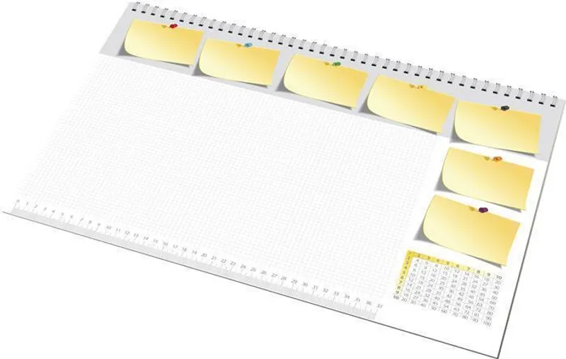Główne zdjęcie produktu Podložka na stůl, 470x330 mm,s poznámkovým blokem, Panta Plast