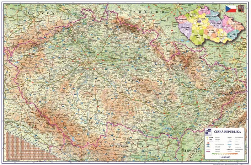 Główne zdjęcie produktu Podložka na stůl 60x40cm Česká republika