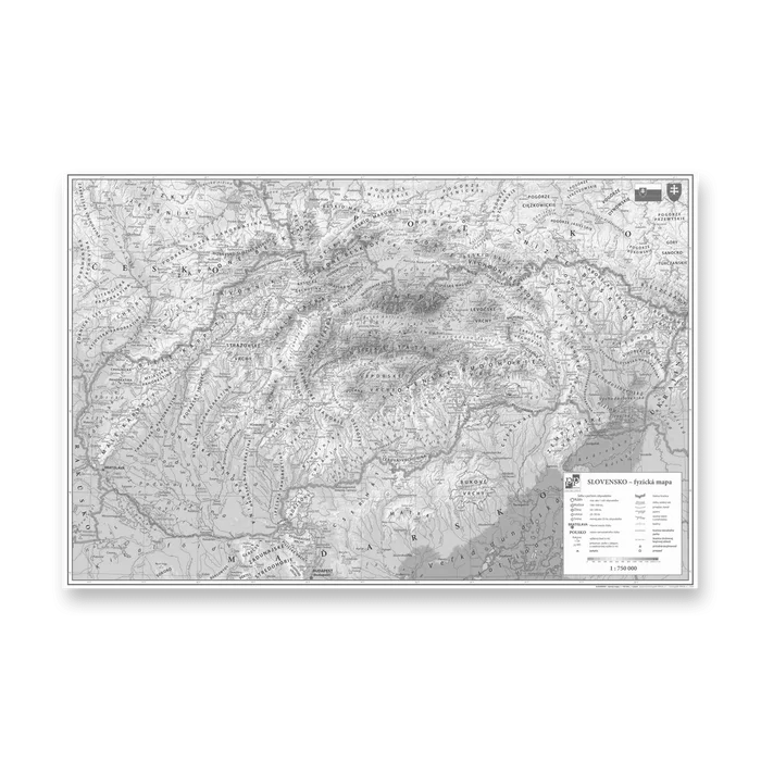 Główne zdjęcie produktu Podložka na stůl - Mapa Slovenské republiky 60 x 40 cm