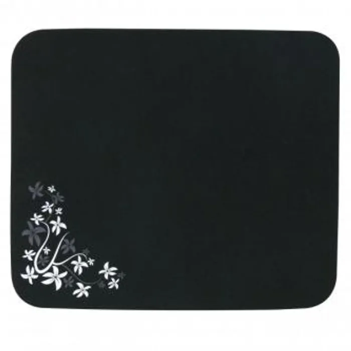 Główne zdjęcie produktu Podložka pod myš, Flower edition, měkký povrch, černá, 24x22 cm, Logo