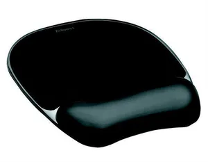 Podkładka pod mysz z żelową podpórką pod nadgarstek, FELLOWES "Crystals Gel", czarna