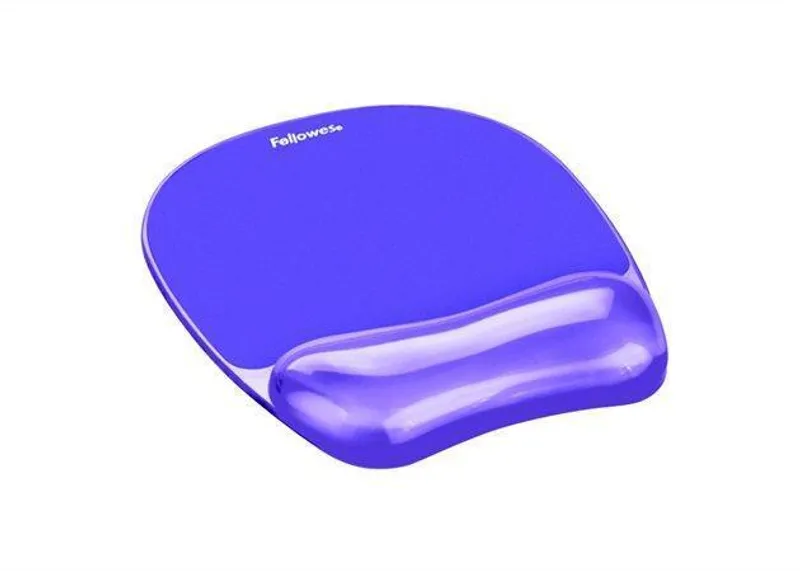 Główne zdjęcie produktu Podložka pod myš s gelovou opěrkou zápěstí, FELLOWES "Crystals Gel", fialová