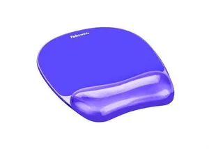 Podkładka pod mysz z żelową podpórką pod nadgarstek, FELLOWES "Crystals Gel", fioletowa