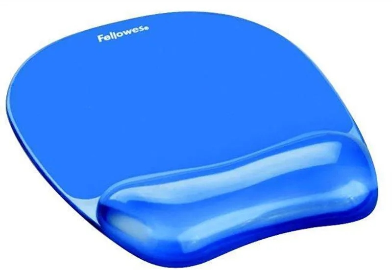 Główne zdjęcie produktu Podložka pod myš s gelovou opěrkou zápěstí, FELLOWES "Crystals Gel", modrá