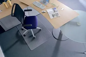 Mata pod krzesło, do twardych wykładzin podłogowych, kształt E, 90x120 cm, RS OFFICE "Roll-o-Grip"