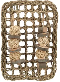 Mata zabawkowa, 100% naturalna - trawa morska/drewno/rattan