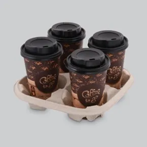 Taca z uchwytem (PAP) na 4 kubki 22 x 22 cm [50 szt]