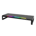 Następne zdjęcie produktu Podstavec pod monitor, DZ-01, 4x USB Hub 2.0, černý, plast, 20 kg nosnost, Marvo, Rainbow