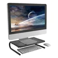 Następne zdjęcie produktu Podstawa pod monitor, miejsce na klawiaturę, czarny, metal/ tworzywo, 20 kg nośność, Powerton, ergo