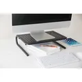 Następne zdjęcie produktu Podstawa pod monitor, miejsce na klawiaturę, czarny, metal/ tworzywo, 20 kg nośność, Powerton, ergo