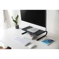 Następne zdjęcie produktu Podstawa pod monitor, miejsce na klawiaturę, czarny, metal/ tworzywo, 20 kg nośność, Powerton, ergo