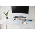 Następne zdjęcie produktu Podstawa pod monitor, miejsce na klawiaturę, czarny, metal/ tworzywo, 20 kg nośność, Powerton, ergo
