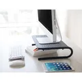 Następne zdjęcie produktu Podstawa pod monitor, miejsce na klawiaturę, czarny, metal/ tworzywo, 20 kg nośność, Powerton, ergo