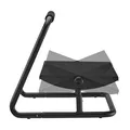 Następne zdjęcie produktu Podstawa ergonomiczna pod nogi, możliwość rozciągnięcia nóg, czarny, stal, 25 kg nośność, Powerton, regulowana wysokość