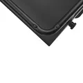 Następne zdjęcie produktu Podstawa ergonomiczna pod nogi, możliwość rozciągnięcia nóg, czarny, stal, 25 kg nośność, Powerton, regulowana wysokość