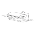 Następne zdjęcie produktu Podstawa ergonomiczna pod nogi, wyjmowana miękka poduszka, czarny, stal, 25 kg nośność, Powerton