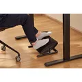Następne zdjęcie produktu Podstawa ergonomiczna pod nogi, wyjmowana miękka poduszka, czarny, stal, 25 kg nośność, Powerton
