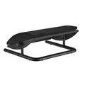 Następne zdjęcie produktu Podstawa ergonomiczna pod nogi, wyjmowana miękka poduszka, czarny, stal, 25 kg nośność, Powerton