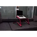 Podstawka pod laptopa, z możliwością obrotu 360°, różowa, aluminiowo-plastikowa, nośność 10 kg