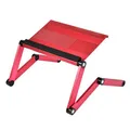 Podstawka pod laptopa, z możliwością obrotu 360°, różowa, aluminiowo-plastikowa, nośność 10 kg