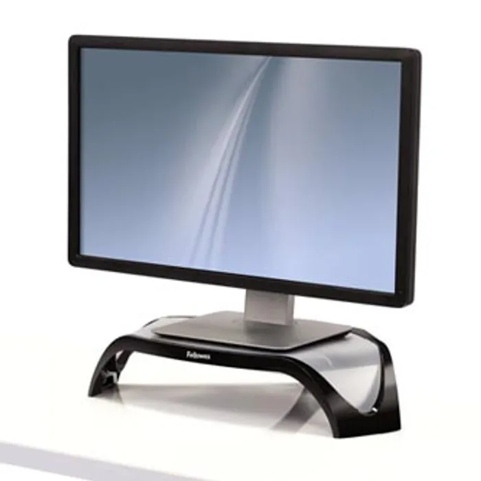 Główne zdjęcie produktu Podstavec Smart Suites pod monitor, nastavitelná výška, černo-stříbrný, plast, 10 kg nosn