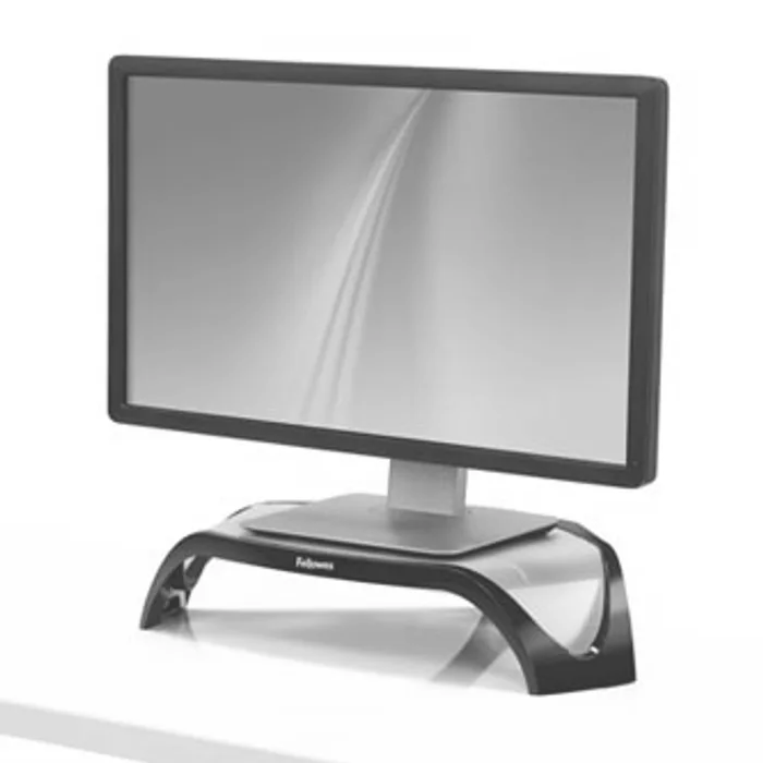 Główne zdjęcie produktu Podstavec Smart Suites pod monitor, nastavitelná výška, černo-stříbrný, plast, 10 kg nosn