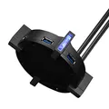 Następne zdjęcie produktu Podświetlany stojak na słuchawki HZ-04, 4x USB 3.0 HUB, czarny, Marvo