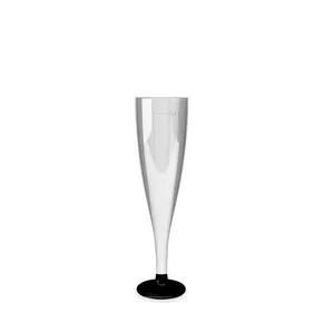 Pohárek na sekt 0,1 l s černou nožkou [500 ks]