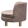 Następne zdjęcie produktu Sofa LIVIA, okrągła na drewnianym statywie, 48 x 40 cm, w kolorze starego różu