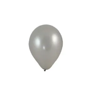 Balon srebrny średnica 25cm `M` [10 szt]