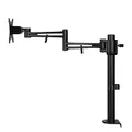 Regulowany uchwyt na monitor, 10KG, zacisk, 17"-30", obrotowy, czarny