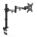 Regulowany uchwyt na monitor, 10KG, zacisk, 17"-30", obrotowy, czarny