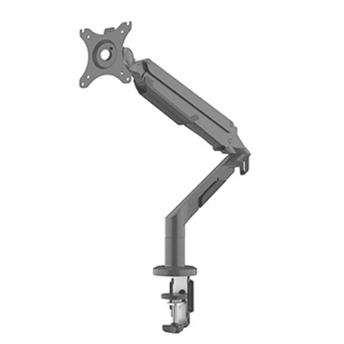 Główne zdjęcie produktu Polohovatelný držák pro monitor, 3-12KG, svorka a průchodka stolu, 17"-36", 75x