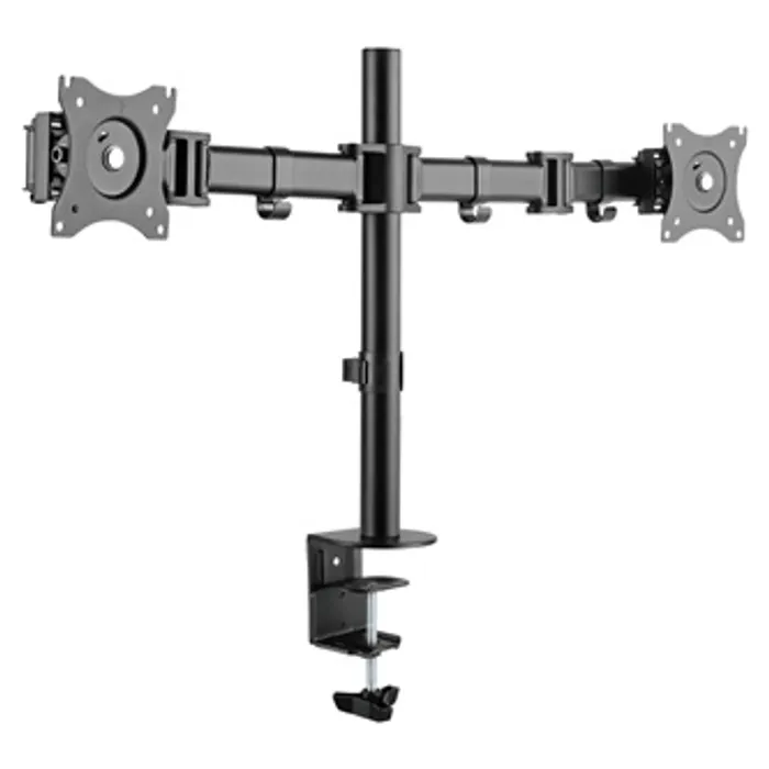 Główne zdjęcie produktu Polohovatelný držák ULTRADESK SKELETON Double pro 2 monitory, 16KG, svorka a průchodka st