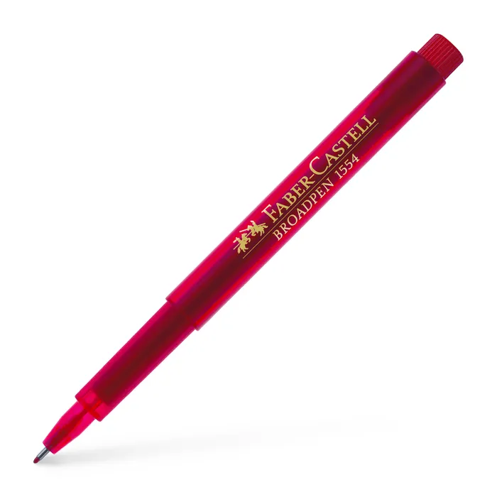 Główne zdjęcie produktu Popisovač Broadpen 1554, červená Faber Castell 155421