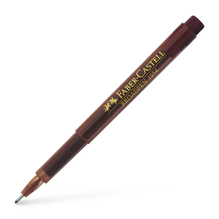 Główne zdjęcie produktu Popisovač Broadpen 1554, hnědá Faber Castell (155477)