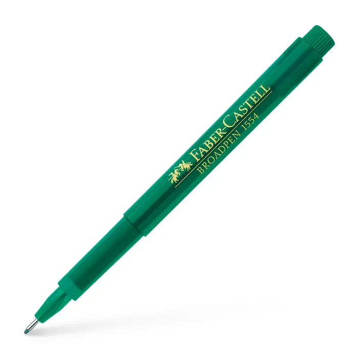 Główne zdjęcie produktu Popisovač Broadpen 1554, zelená Faber Castell 155467