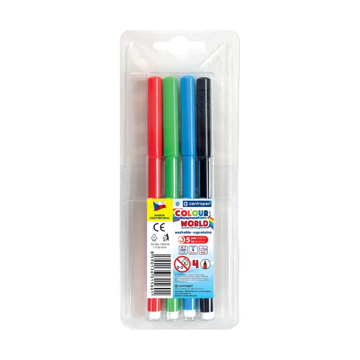 Główne zdjęcie produktu Popisovač CENTROPEN 7550 sada 4 barev (fixy)
