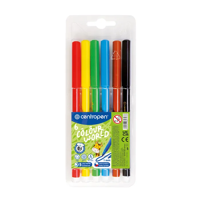 Główne zdjęcie produktu Popisovač CENTROPEN 7550 sada 6 barev (fixy)