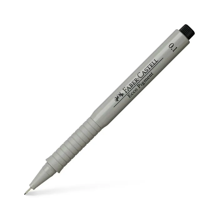 Główne zdjęcie produktu Popisovač Ecco Pigment  0.1, černá Faber Castell (166199)