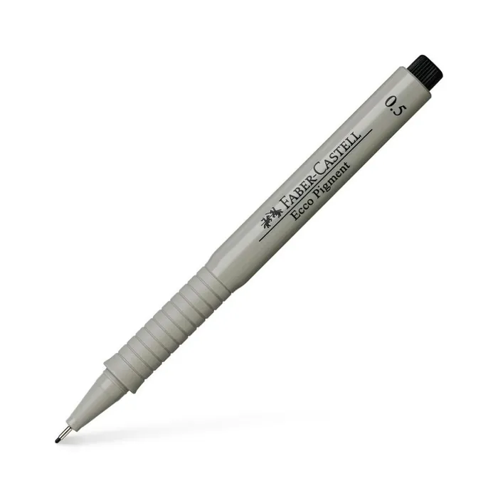 Główne zdjęcie produktu Popisovač Ecco Pigment  0.5, černá Faber Castell (166599)